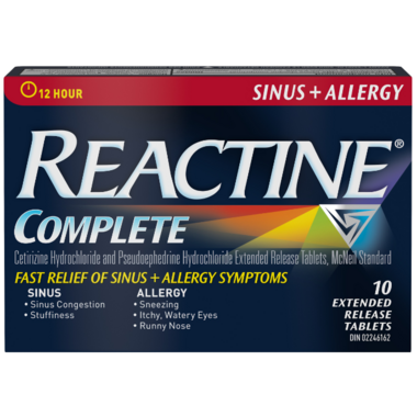 Reactine Complete Sinus + Allergy Extended Release
