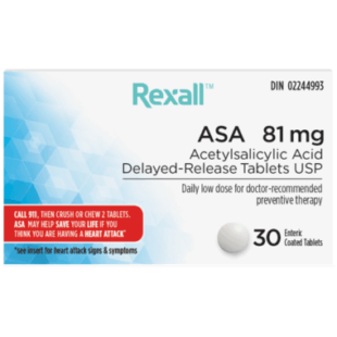 Rexall A.S.A Low Dose Enteric Coated 81mg