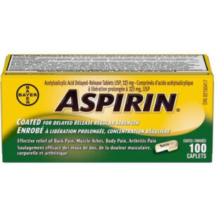 Aspirin Regular Strength Coated Caplets