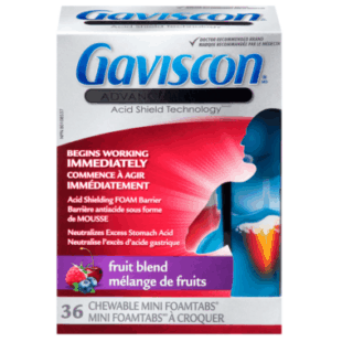 Gaviscon Advanced Chewable Mini FoamTabs Fruit Blend