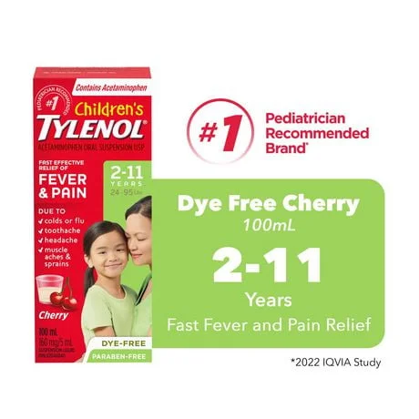 Tylenol Susp Dye Free Cherry 100mL